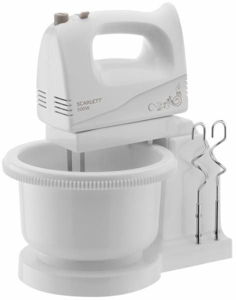 Стационарный Миксер Scarlett стационарный SC-HM40B03 500 Вт белый, 500 ...
