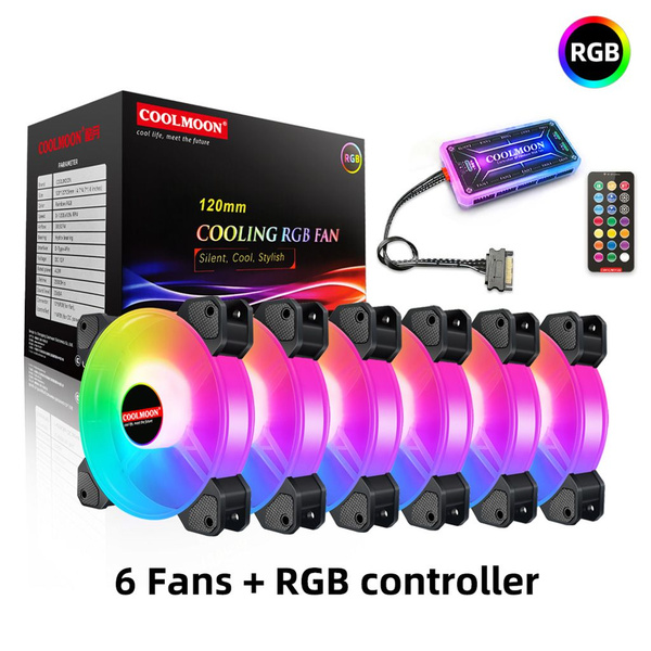 Компьютерный корпус Coolmoon, вентилятор для ПК, регулировка RGB ...