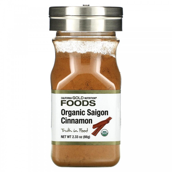 California Gold Nutrition, органическая сайгонская корица, 66 г (2,33 ...