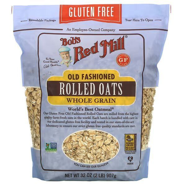 Bob's Red Mill, Традиционные овсяные хлопья, цельнозерновые, без ...