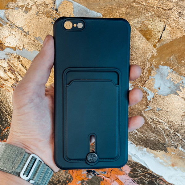 Чехол на iPhone 6 Plus/6S Plus черный с карманом. - купить с доставкой ...