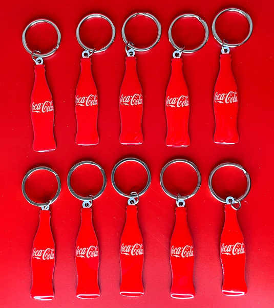 Набор 10 брелков Бутылочка Кока-кола - купить с доставкой по выгодным ...