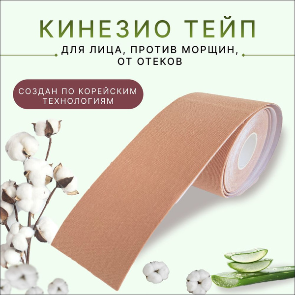 Тейпы для лица. Кинезиотейп от морщин, тейп спортивный - купить с ...