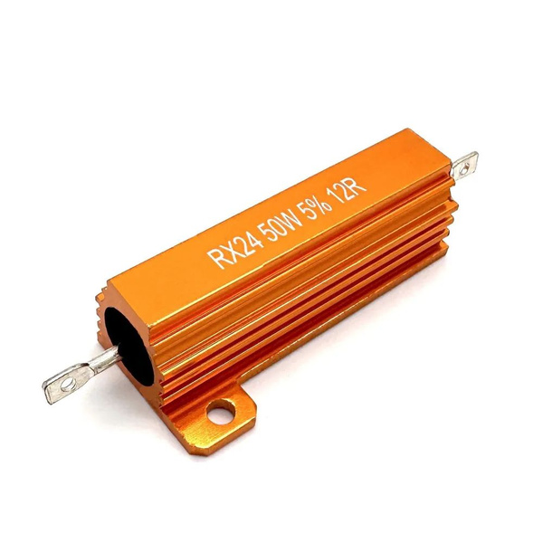 RX24 50W 5% 12R, резистор силовой 50 Вт, 12 Ом, 5% - купить с доставкой ...