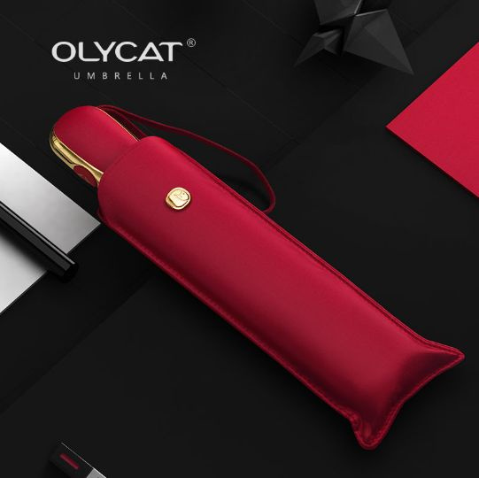 Зонт Olycat, Полный автомат, 2 сложения, красный купить по низкой цене ...