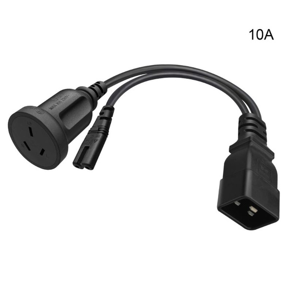 IEC 320 C20 to C7 + AU Шнур питания Мужской Y-разветвитель Адаптер ...