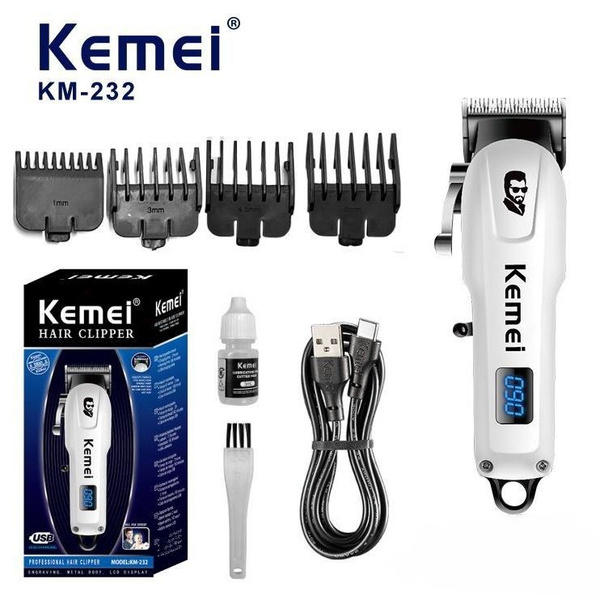 Машинка для стрижки Kemei Kemei-232, белый - купить по выгодным ценам в ...
