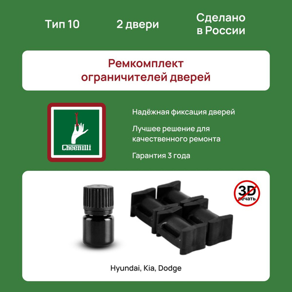 Ремкомплект ограничителей дверей Hyundai Accent (I, II, IV) в кузове ...