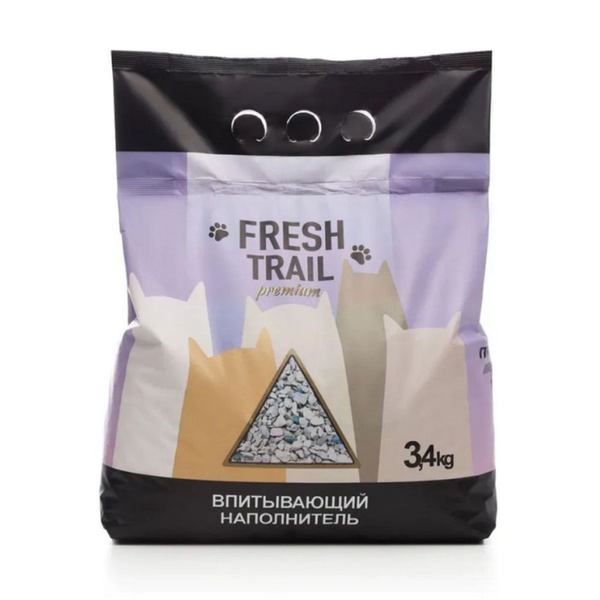 Наполнитель для кошачьего туалета Fresh Trail Premium кремниевый ...