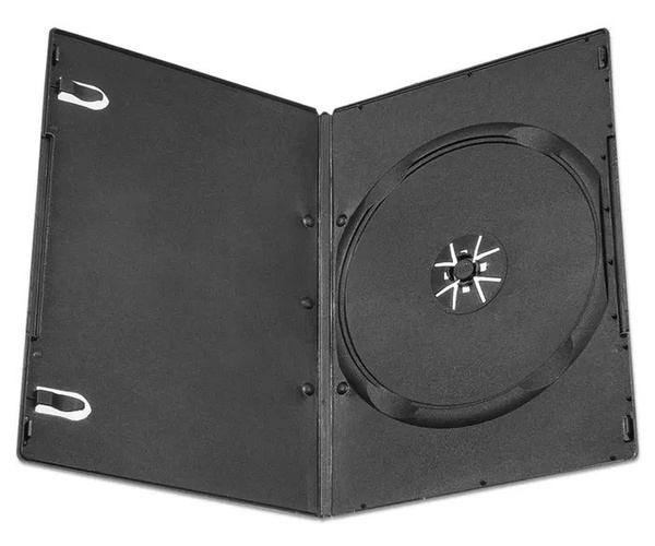 Коробка на 1 DVD Slim 7 мм 3 шт. черный, пластик, для 1 DVD диска, Box ...