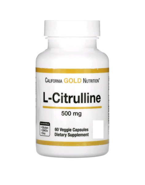 L-цитруллин Калифорния Голд, California Gold Nutrition, 500 мг, 60 ...