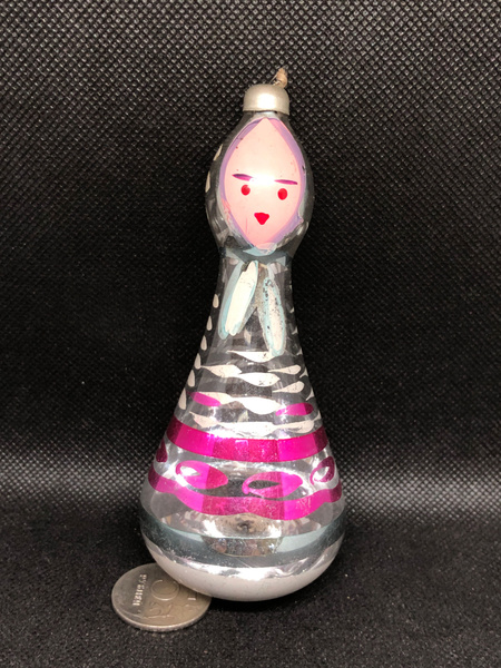 Елочная игрушка СССР Девушка Березка Глинка Каустик Стекло 15 купить по ...