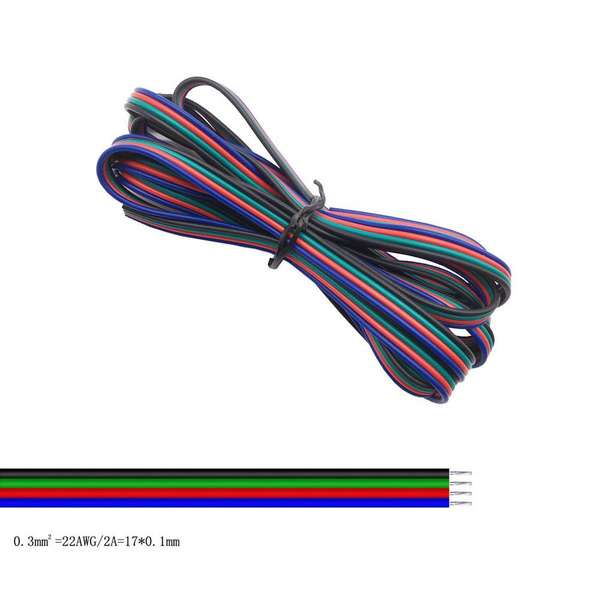 Удлинитель светодиодной ленты LOAMLIN, IP65 LED Wire_бирюзовый_4Pin ...