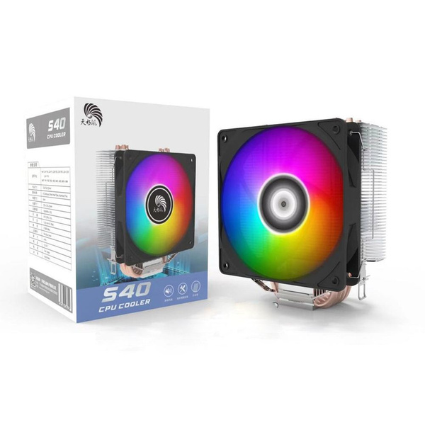 4 тепловые трубки, 120 мм вентилятор для охлаждения компьютера, с RGB ...