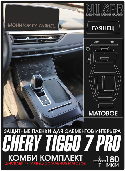 Chery Tiggo 7 Pro Защитные комбинированные пленки на консоль/ климат ...