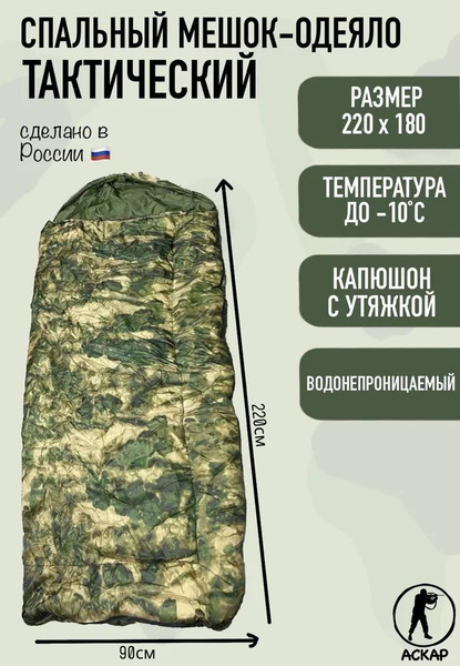 Спальный мешок -10 / спальник туристический 220*180 см - купить с ...
