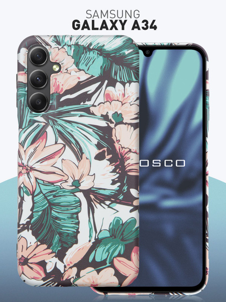 Тонкий пластиковый чехол для Samsung Galaxy A34 (Самсунг Галакси А34) с ...
