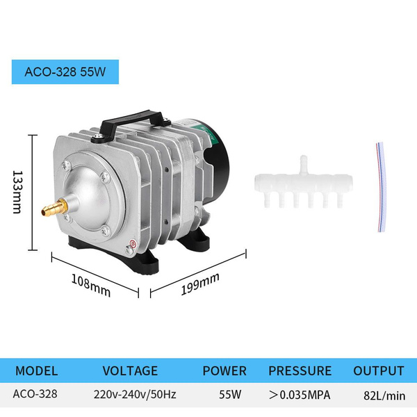 Компрессор для аквариума поршневой HAILEA ACO-328 Компрессор для ...