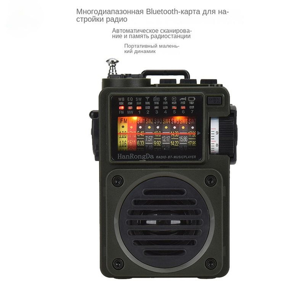 Портативный радио-музыкальный плеер HRD-700, полнодиапазонный FM ...