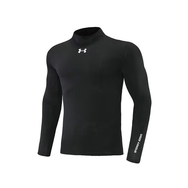 Лонгслив Женский, Мужской Under Armour черный матовый Длинный, размер ...