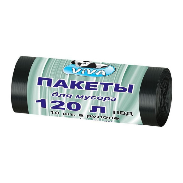 Пакет для мусора 120л, 70х110, 40 мкм (10 шт/рулон) купить на OZON по ...