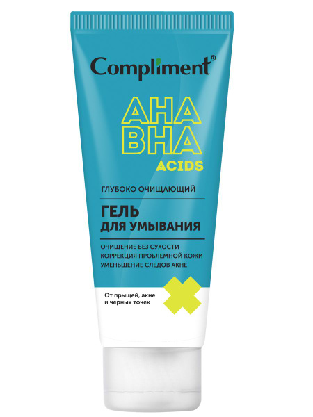 Compliment Гель для умывания Глубоко очищающий с кислотами AHA-BHA ...