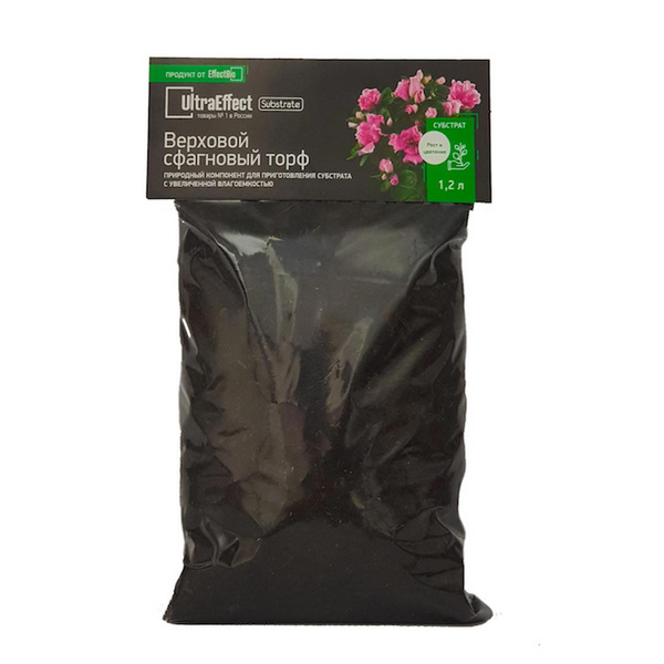 Субстрат EffectBio UltraEffect торф нейтральный верховой сфагновый 1,2 ...