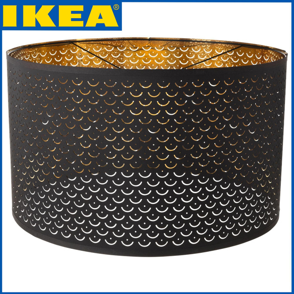Абажур IKEA (ИКЕА) 59х59х35 см, цвет черный/латунный - купить по низкой ...