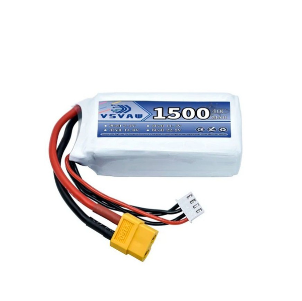 Аккумулятор LiPo 3S 11,1V, 1500mAh, 40C XT60 купить на OZON по низкой ...