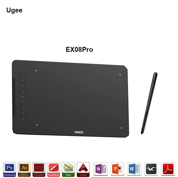 Графический планшет Ugee, A5, Mac OS, Windows, 8192 уровня, черный ...