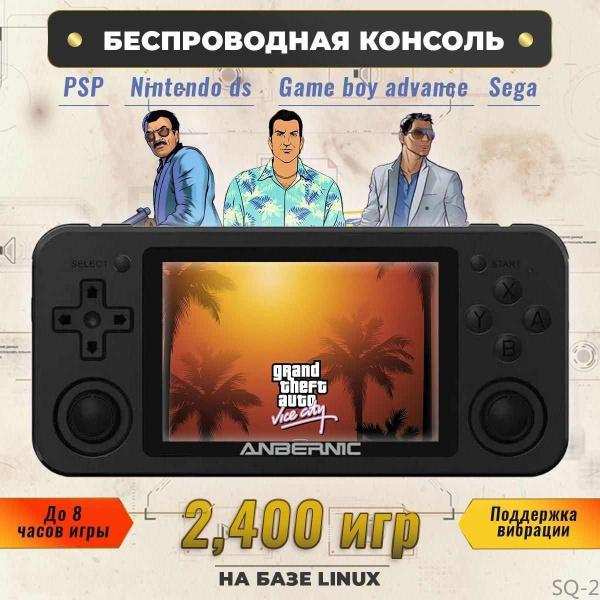 Игровая консоль RG351P (поддержка игр psp , Nintendo, game boy ...