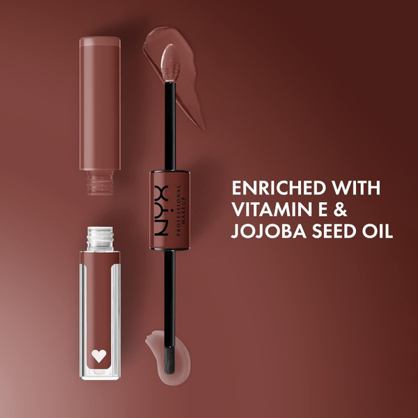 NYX PROFESSIONAL MAKEUP Shine Loud, стойкая жидкая помада с прозрачным ...