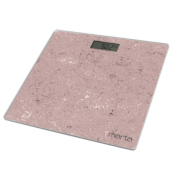 Напольные весы Marta MT-1610, серый металлик, розовый купить по низкой ...