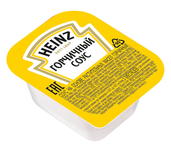 Соус Heinz горчичный (25мл x 125шт), 3.125кг - купить с доставкой по ...