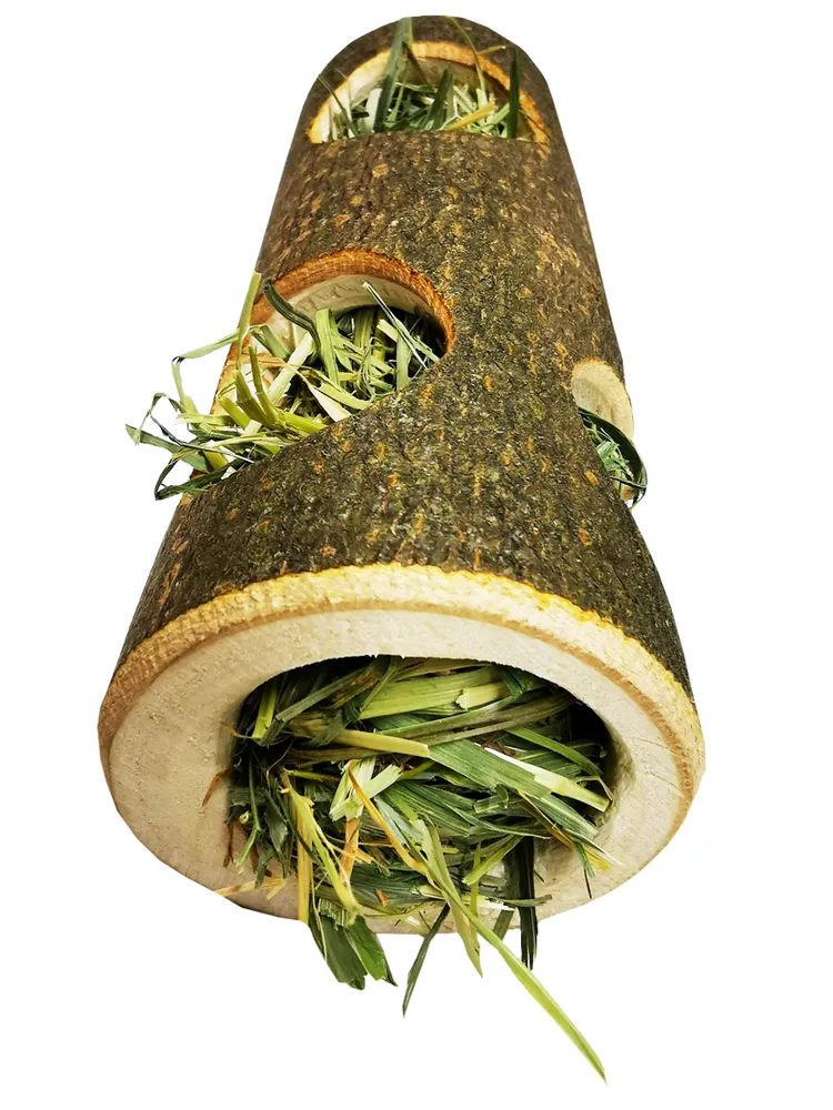 Тоннель для мелких грызунов "Little Pets" из массива древесины лиственных пород с сеном, 17 см, внутр #1