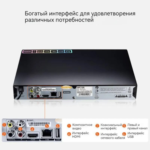 Проигрыватель Blu-ray GIEC BDP-G2805HDMI/DTS/Dolby/1080P/Черный ...