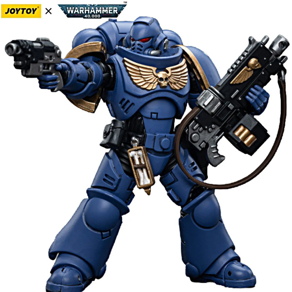 JOYTOY Warhammer 40.000 Action Figure 1/18: Ultramarines Outriders E Intercessors Ver.3, Set Da Collezione (2 Pezzi) - 3