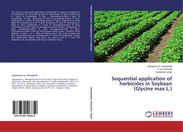 Обложка книги Sequential application of herbicides in Soybean (Glycine max L.), Vijayalaxmi G. Sheegihalli,S. M. Hiremath and Shailendra Singh