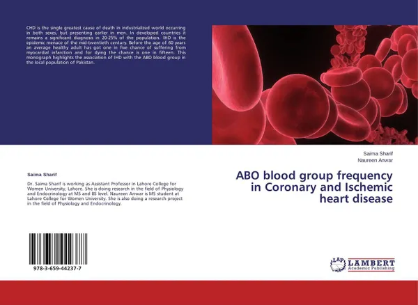 Обложка книги ABO blood group frequency in Coronary and Ischemic heart disease, Saima Sharif and Naureen Anwar