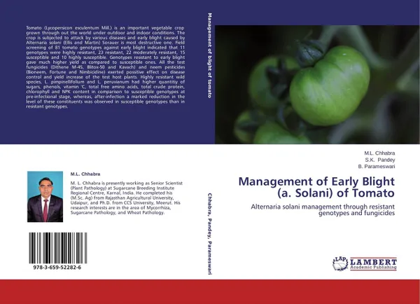 Обложка книги Management of Early Blight (a. Solani) of Tomato, M.L. Chhabra,S.K. Pandey and B. Parameswari
