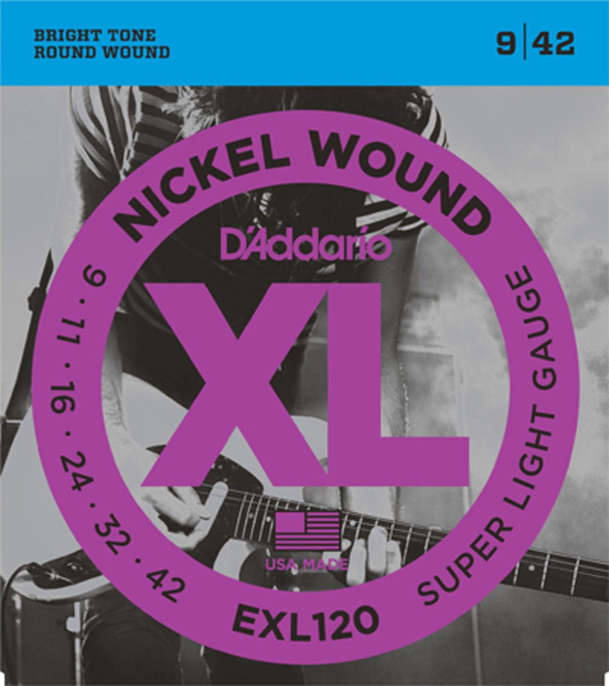 Струны для электрогитары D'Addario EXL120 9-42 Nickel wound