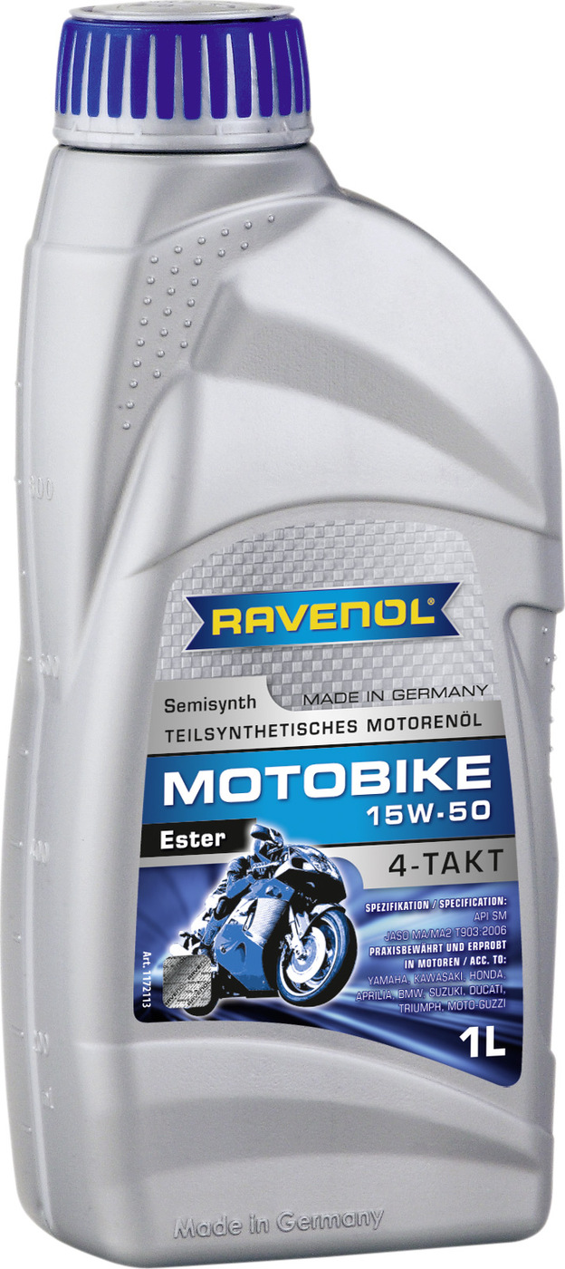 фото Моторное масло RAVENOL Motobike 4-T Ester SAE 15W-50 (1л) new