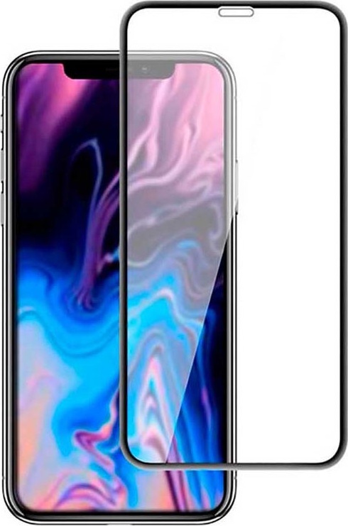 фото Защитное стекло TECHPACK 11D для iPhone XS Max, чёрный Техпак