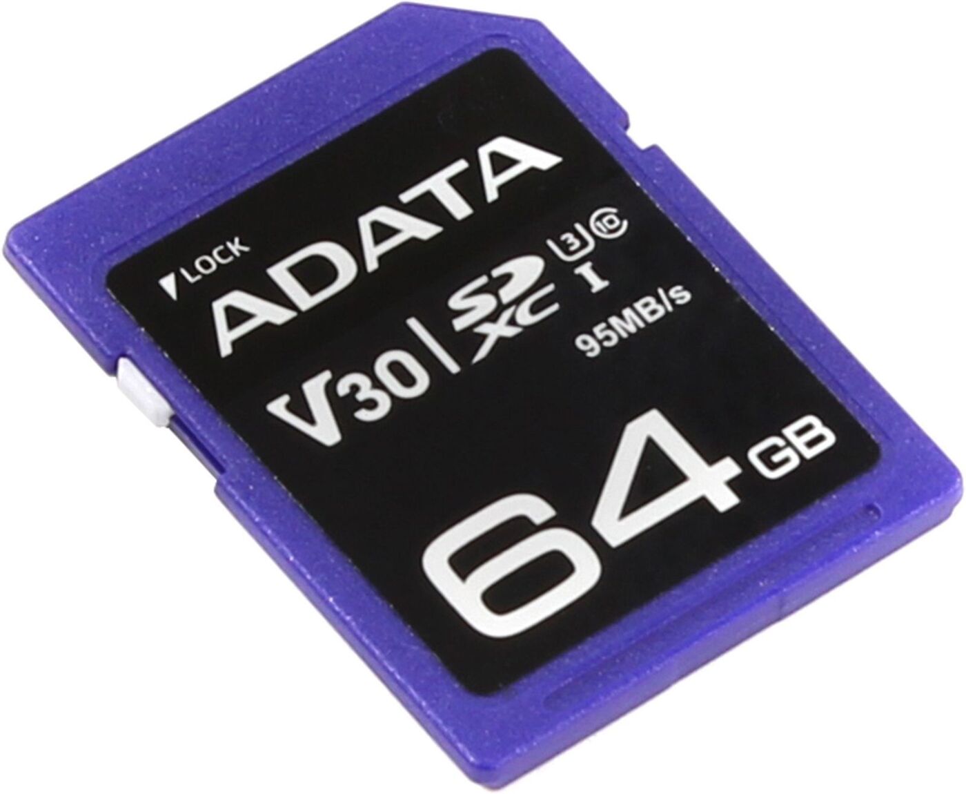 фото Карта памяти ADATA Memory Card, SDXC, 64GB, ASDX64GUI3V30S-R