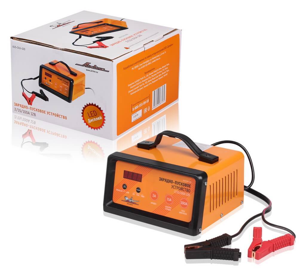 Зарядно-пусковое устройство 2/15/100А, 12В, LED дисплей ...