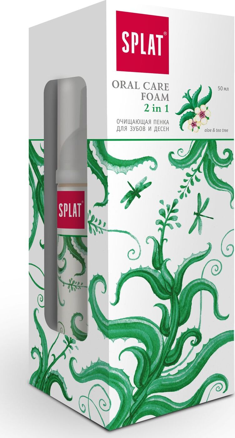 Очищающая пенка Splat "Oral Care Foam" для зубов и десен, 2в1, с ...