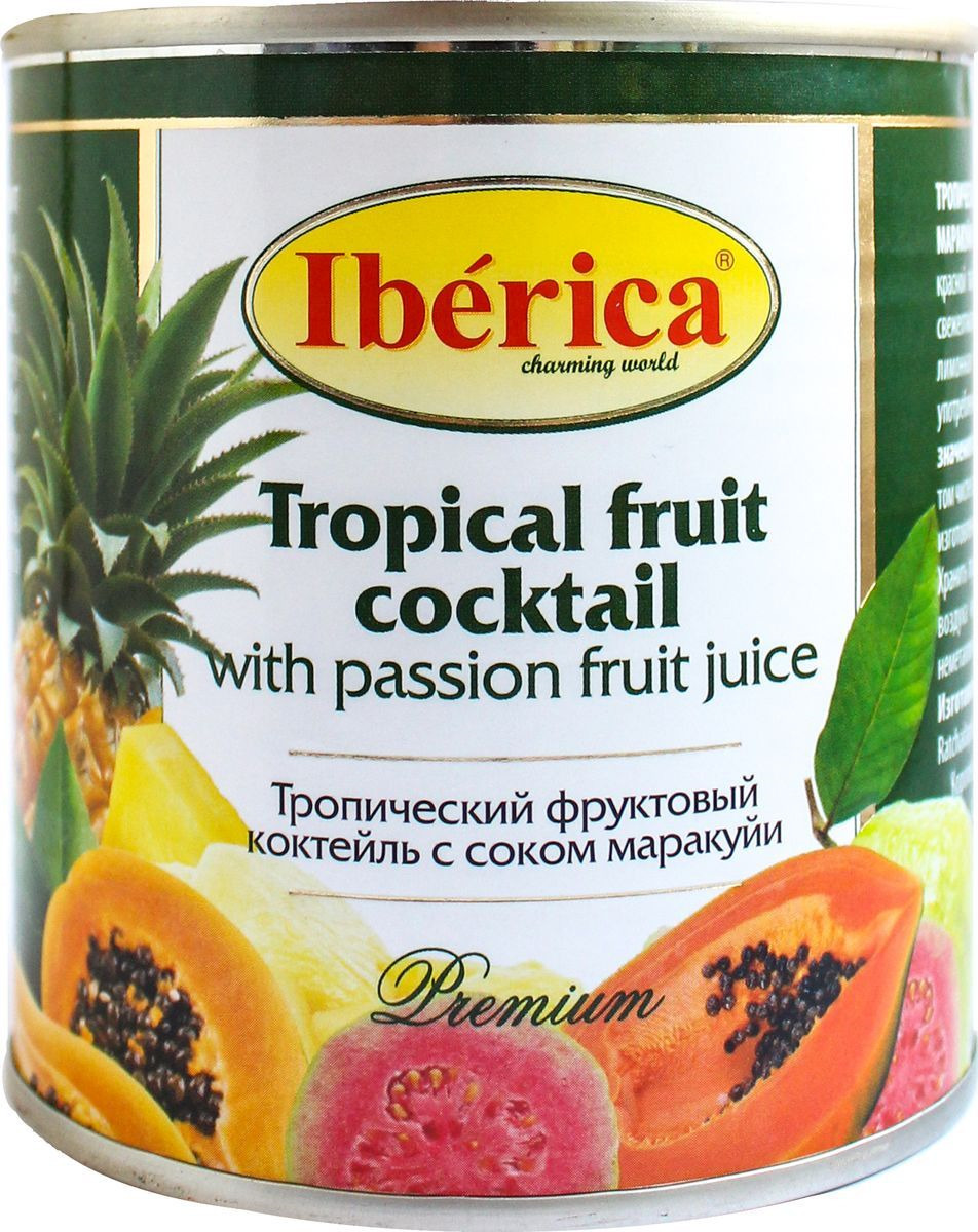 Тропический коктейль Iberica с соком маракуйи, 425г * 12 шт — купить в ...