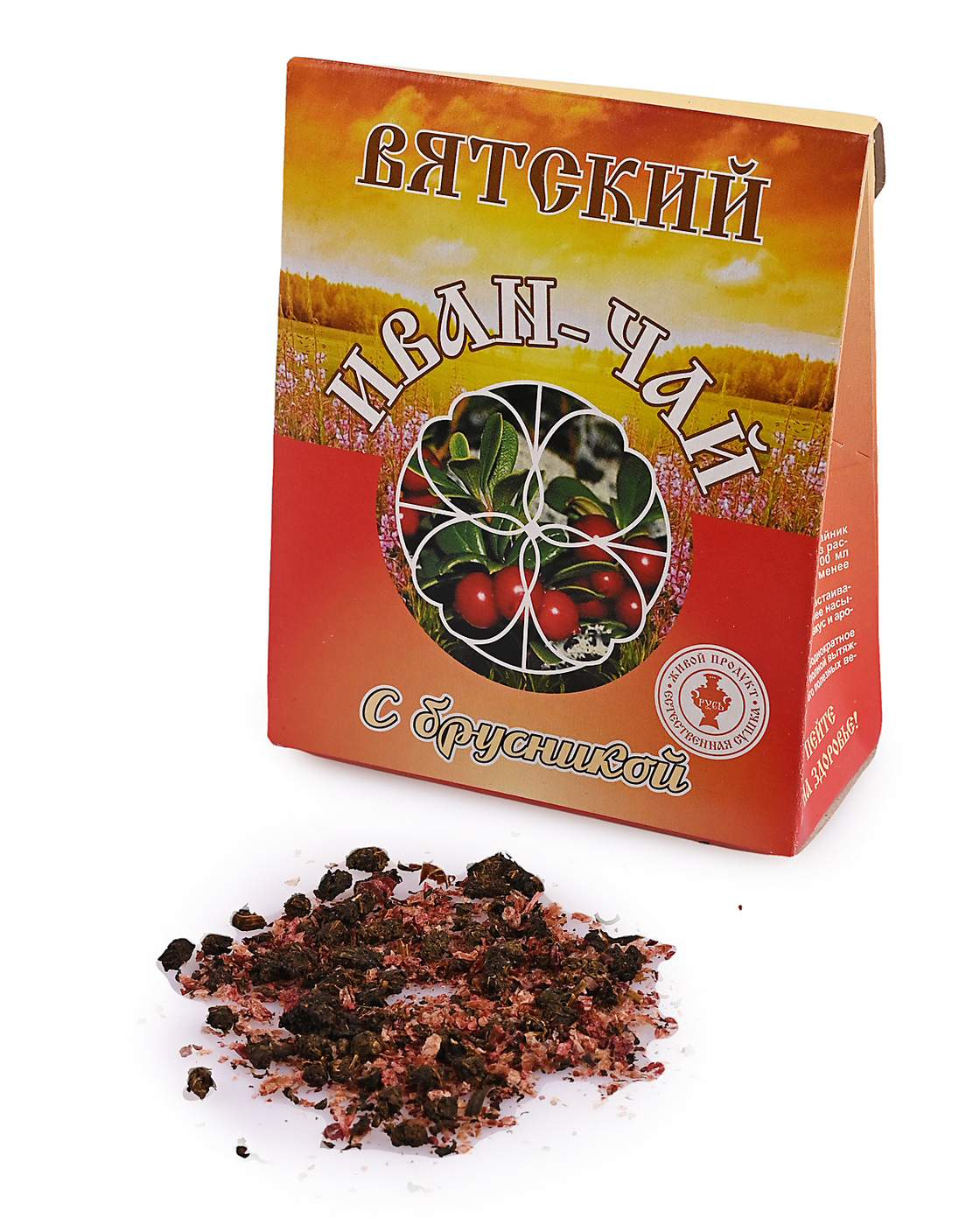Чайный напиток с брусникой (50гр) Вятский Иван-чай ВИЧ-Чай-Брусн50 ...