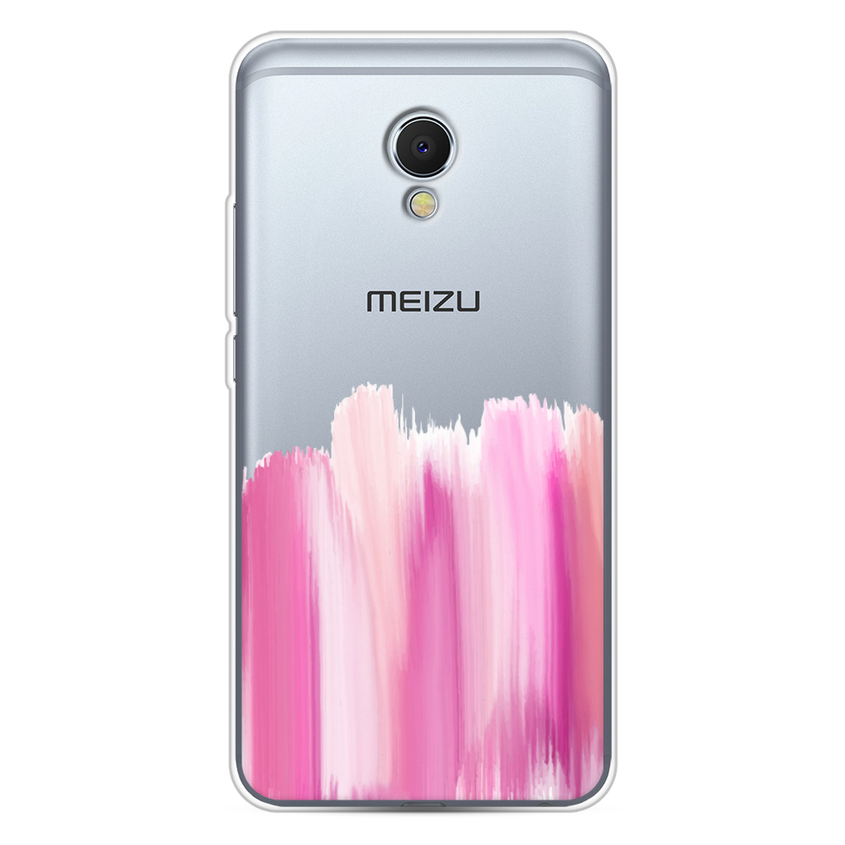 Силиконовый чехол Розовые мазки краски на Meizu MX6 / Мейзу MX6 - купить в ...