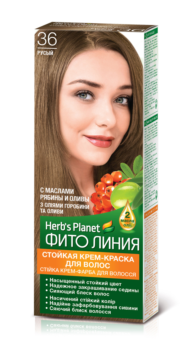 Стойкая крем-краска для волос Фито линия Herb's Planet с маслами рябины ...
